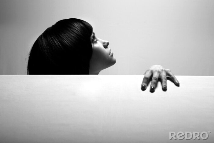 Tableau  Art du portrait de jeune fille. Studio photo. Belle femme