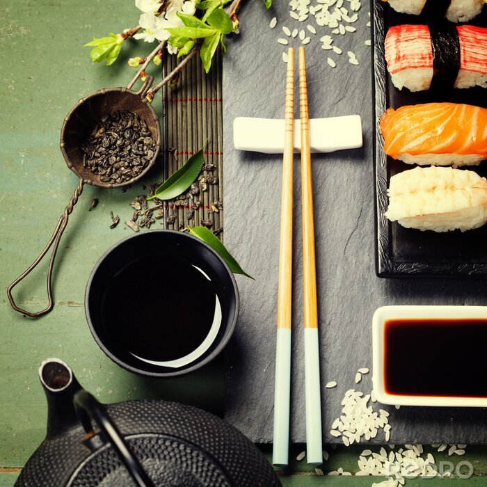 Tableau  Asian food background