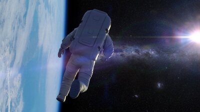 Astronaute au-dessus de la Terre