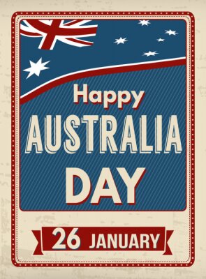 Tableau  Australia Day affiche rétro