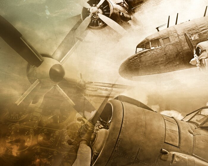Tableau  Aviation rétro grunge fond