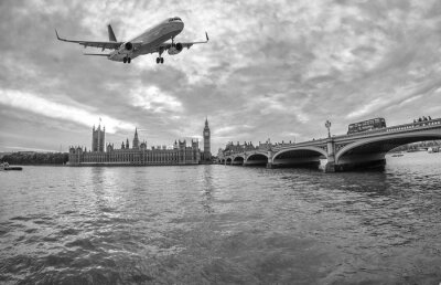 Tableau  Avion sur Londres