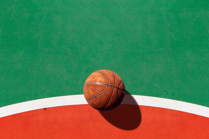 Tableau  Balle sur un terrain de couleur