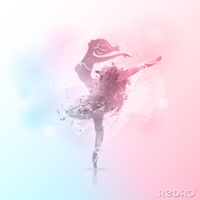 Tableau  Ballerine in dance background