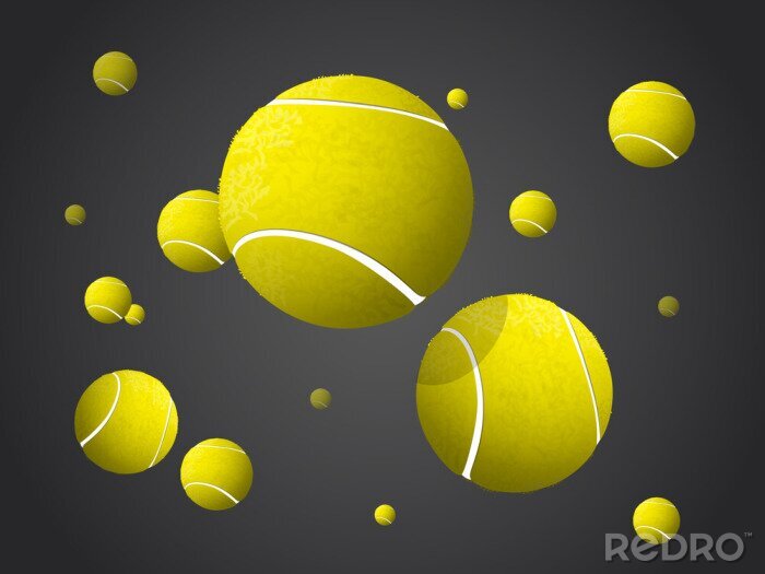 Tableau  Balles de tennis dans l'espace