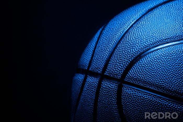 Tableau  ballon de basket bleu gros plan