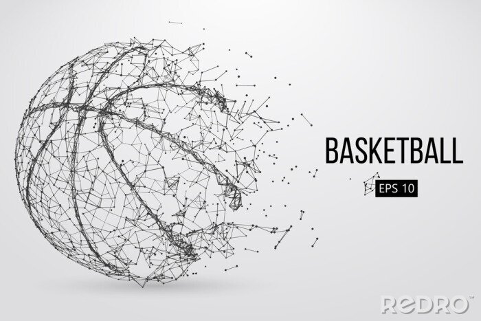 Tableau  ballon de basket dans un style moderne