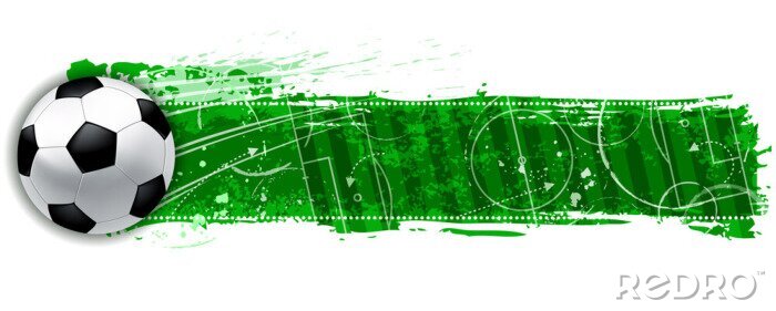 Tableau  Ballon de foot dans le stade maquette