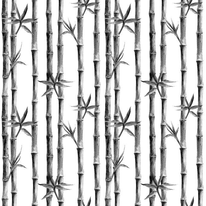 Tableau  Bambou noir et blanc