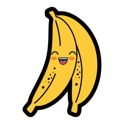 Tableau  Bananes souriantes Kawaii