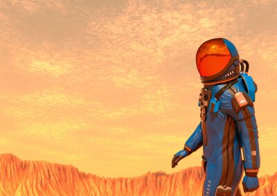 Bande dessinée Astronaute sur Mars