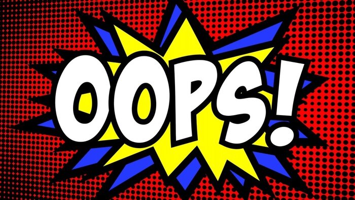 Tableau  Bande dessinée Texte Oups