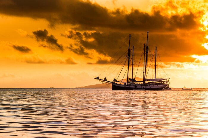 Tableau  Bateau à voile sur l'Océan Indien