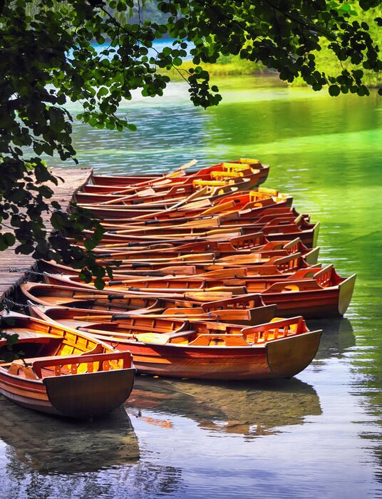 Tableau  Bateaux à quai