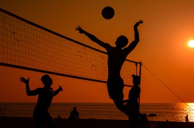 Beach-volley silhouette