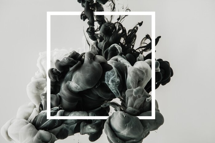 Tableau  beau bouquet noir et blanc