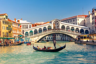 Tableau  Beau pont du Rialto à Venise