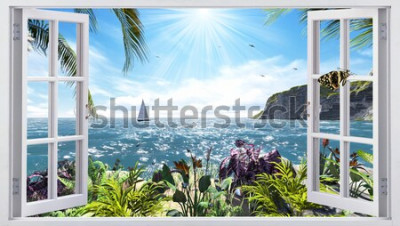 Tableau  Belle vue depuis la fenêtre