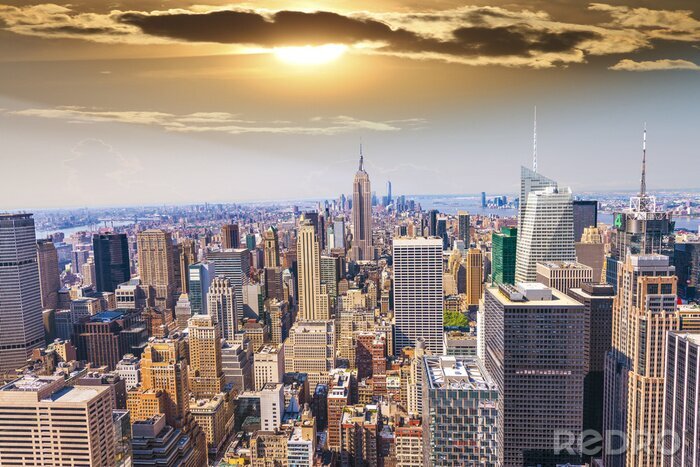 Tableau  Belle vue des toits de New York