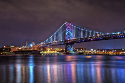 Tableau  Benjamin Franklin Bridge at Night