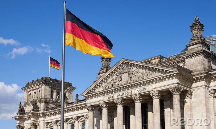 Tableau  Berlin et le drapeau de l'Allemagne