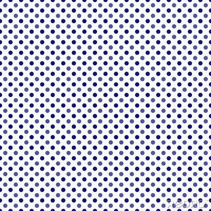 Tableau  Bleu et Blanc Polka Dot conception abstraite Ba Répétez Tile Pattern