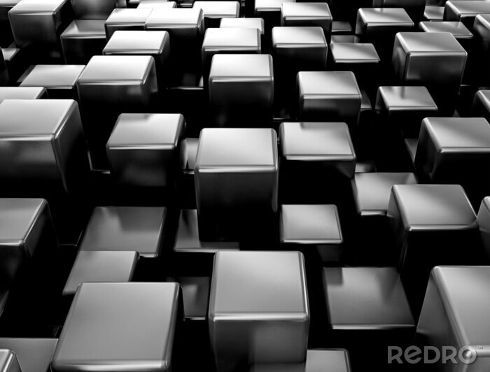 Tableau  Blocs gris 3D
