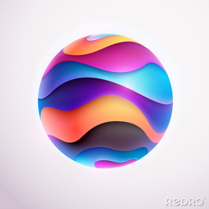 Tableau  Boule multicolore
