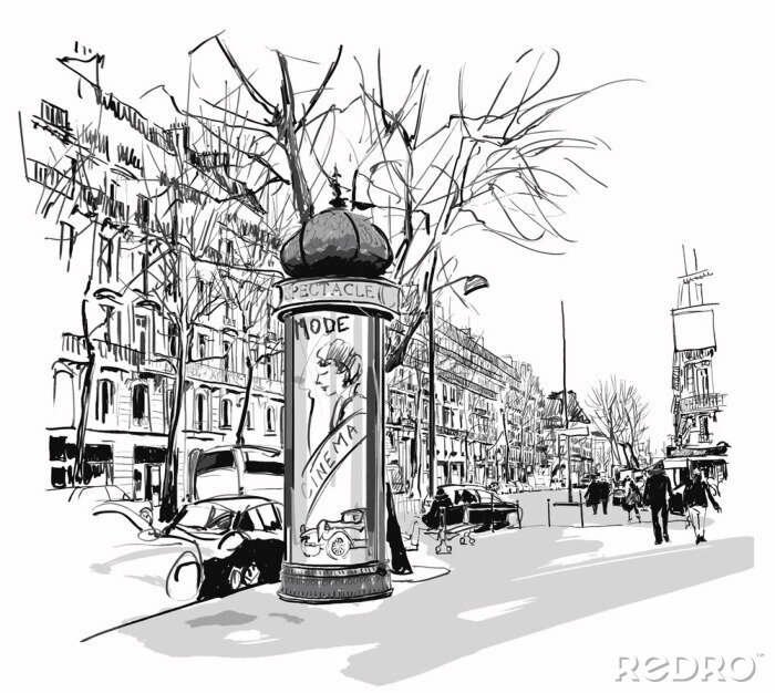 Tableau  Boulevard à Paris