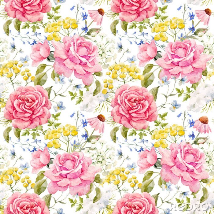 Tableau  Bouquet de roses et autres graphiques de fleurs