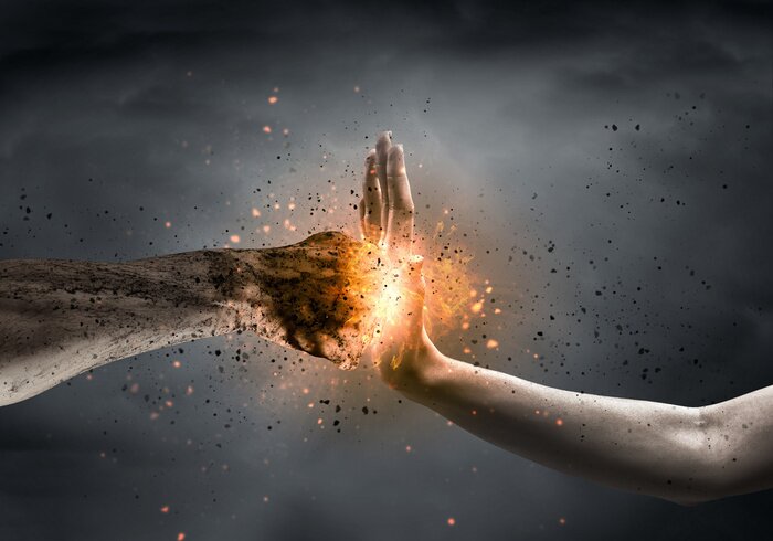 Tableau  Boxe lutte ? mains nues