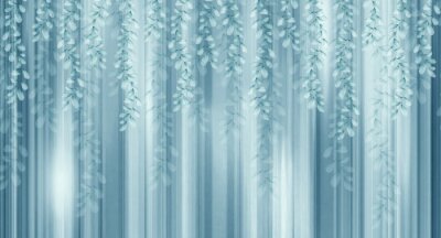 Brindilles avec des feuilles suspendues au-dessus