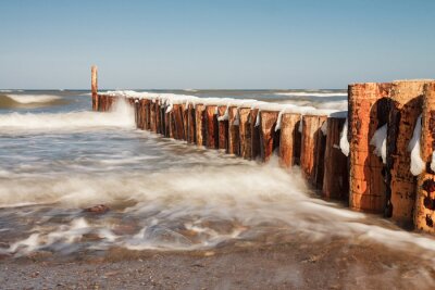 Brise-lames en hiver