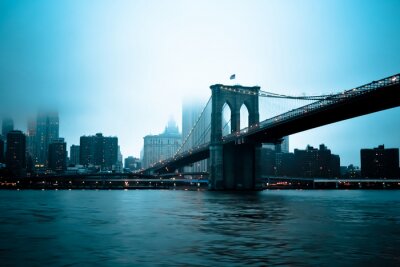 Tableau  Brooklyn Bridge dans le brouillard