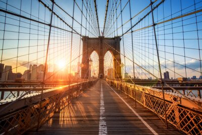 Tableau  Brooklyn Bridge in New York City USA