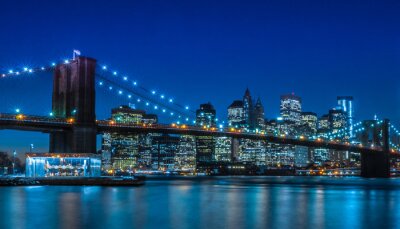 Brooklyn Bridge sur le panorama de NY