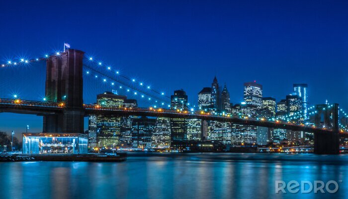 Tableau  Brooklyn Bridge sur le panorama de NY