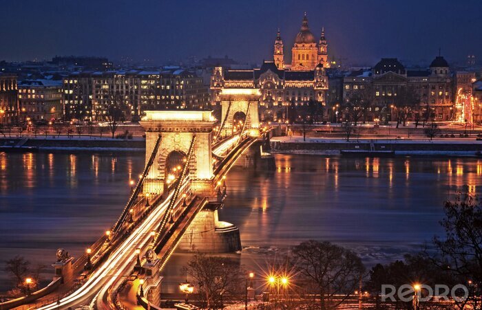 Tableau  Budapest en hiver