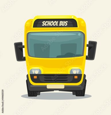 Tableau  Bus scolaire jaune