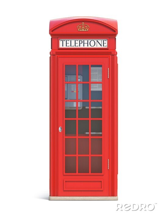 Tableau  Cabine téléphonique rouge
