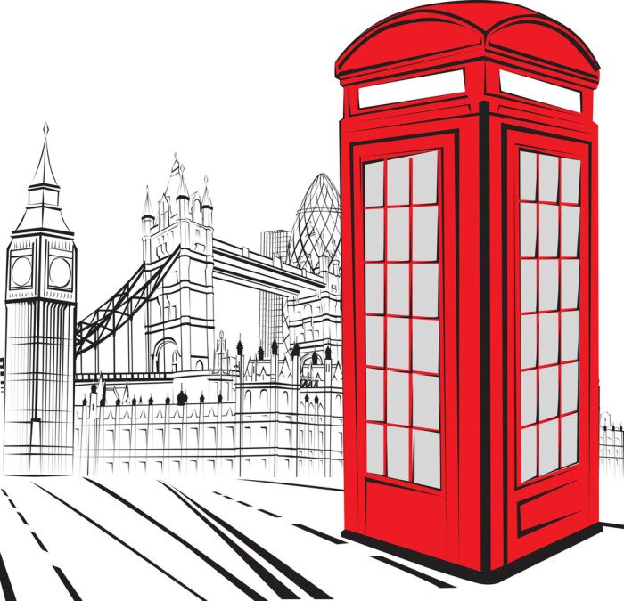 Tableau  Cabine téléphonique rouge à Londres