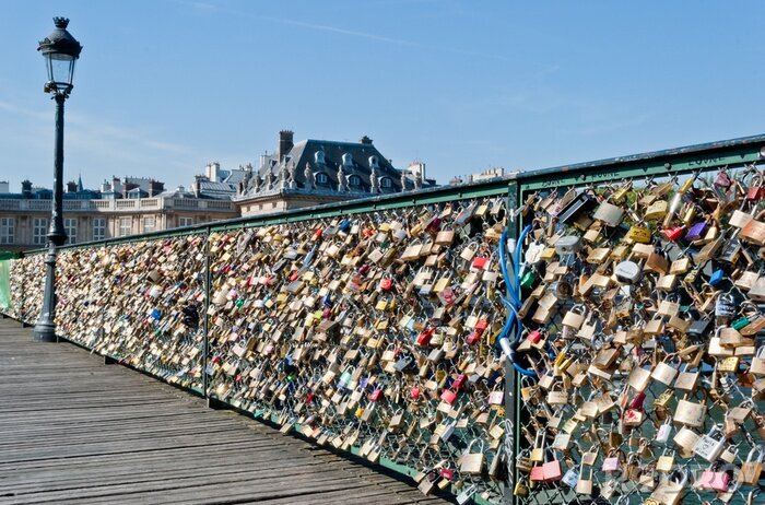 Tableau  Cadenas sur un pont à Paris