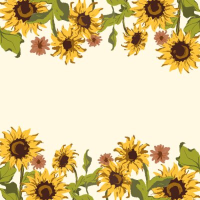 Cadre de tournesols graphiques