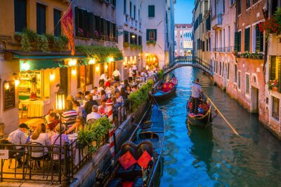 Tableau  Canal de Venise la nuit