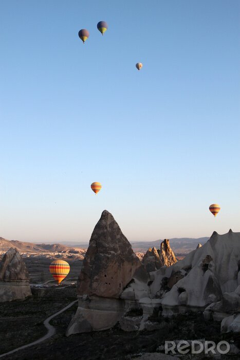 Tableau  Cappadoce et ballons à air chaud