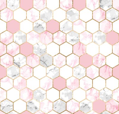 Carreaux de marbre disposés géométriquement