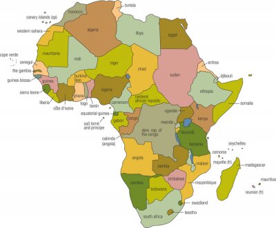 Tableau  Carte de l'Afrique