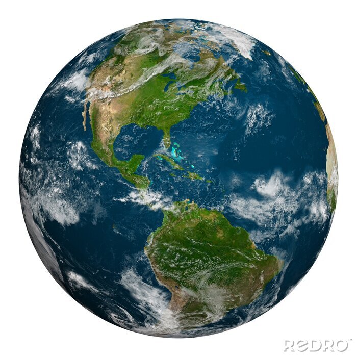 Tableau  Carte de l'Amérique depuis l'espace