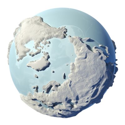 Tableau  Carte du monde 3D sur un globe