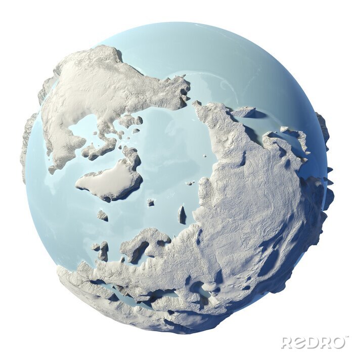 Tableau  Carte du monde 3D sur un globe